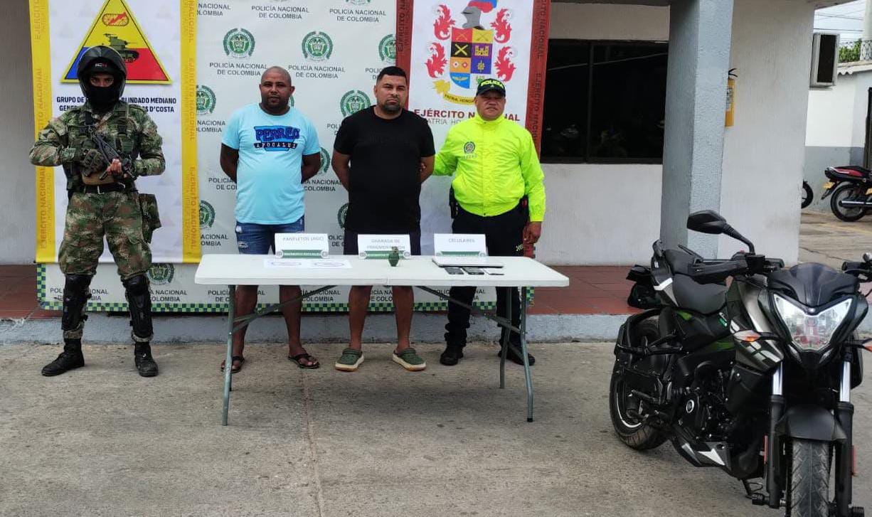Dos integrantes del Grupo Armado Organizado Autodefensas Gaitanistas de Colombia fueron capturados en Maicao