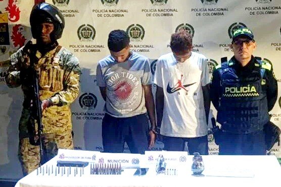 Dos capturados por la Policía en el barrio Los Palitos de Maicao