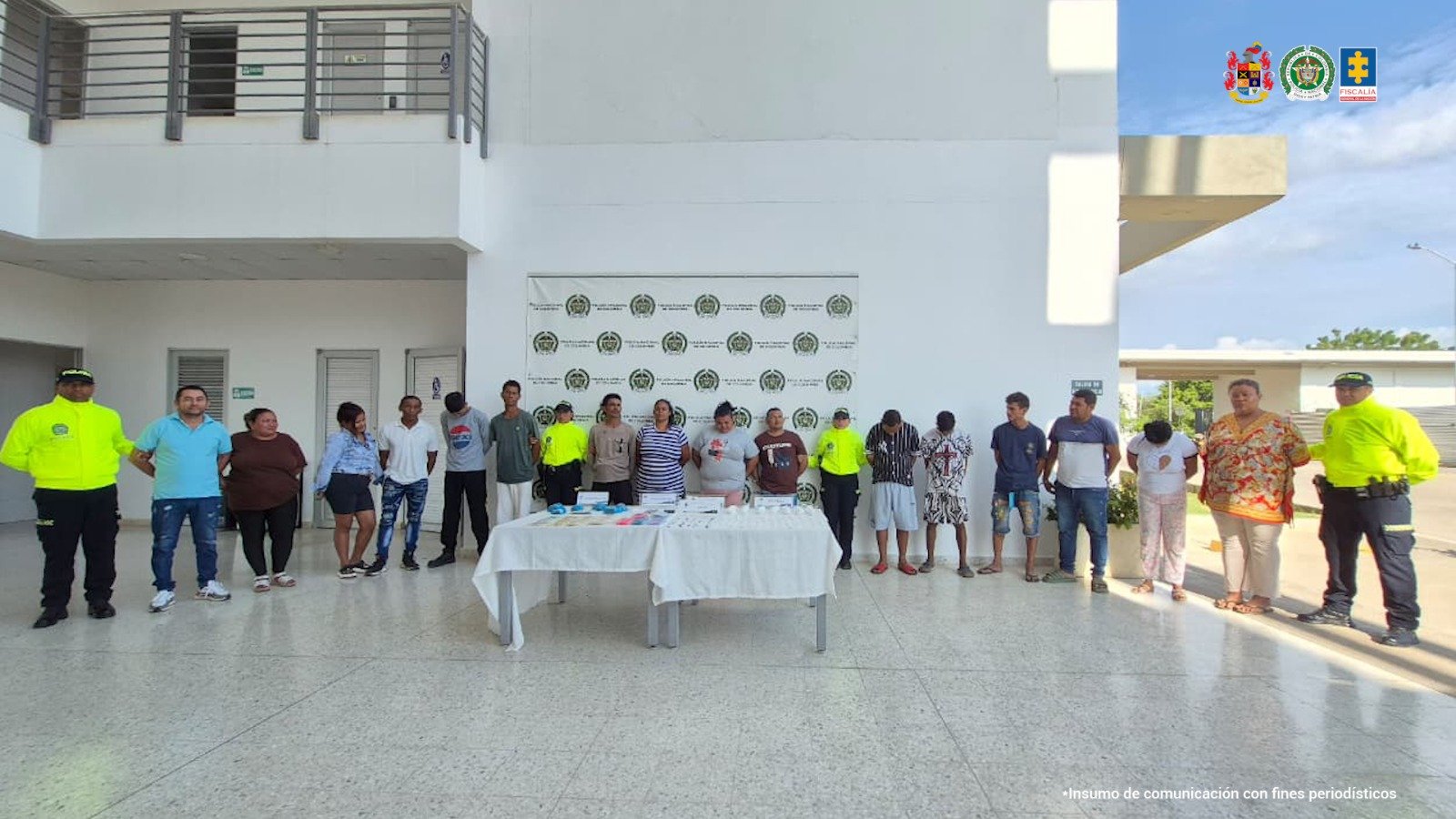 Aseguradas 16 miembros de la banda ‘La Cuchilla’ por microtráfico en Valledupar