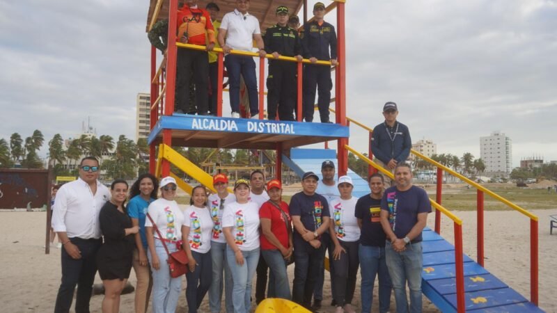 Alcalde de Riohacha entrega nueva estación salvavidas en las playas