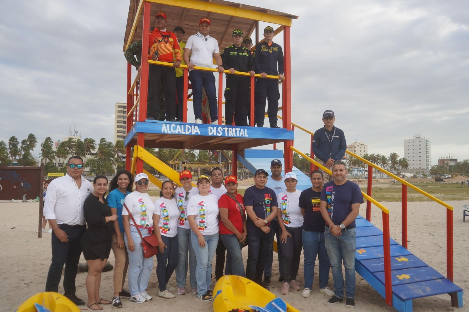Alcalde de Riohacha entrega nueva estación salvavidas en las playas